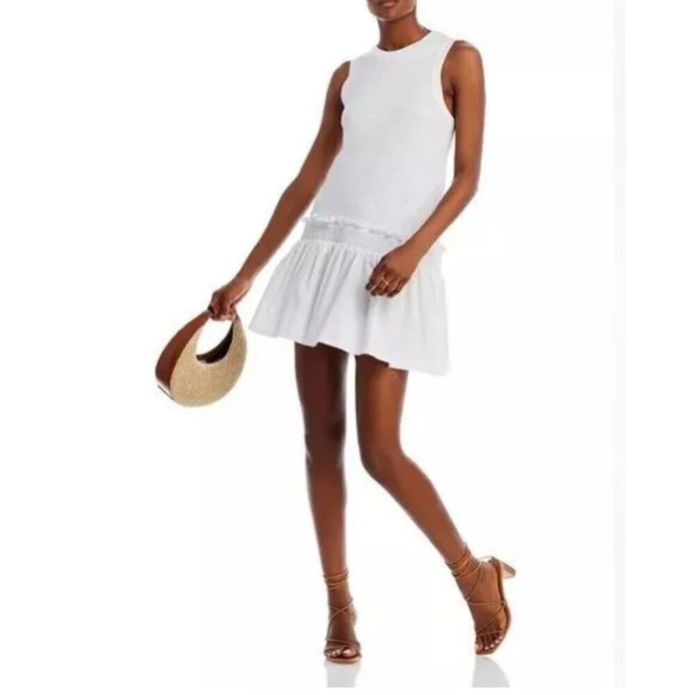 Cinq A Sept Betsie Dropped-Waist Sleeveless Mini Dress size large